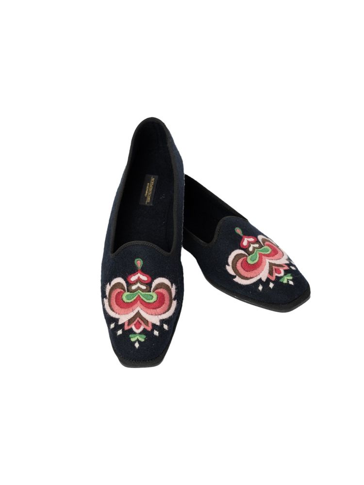 Ballerina i ull m/brodering- rosa